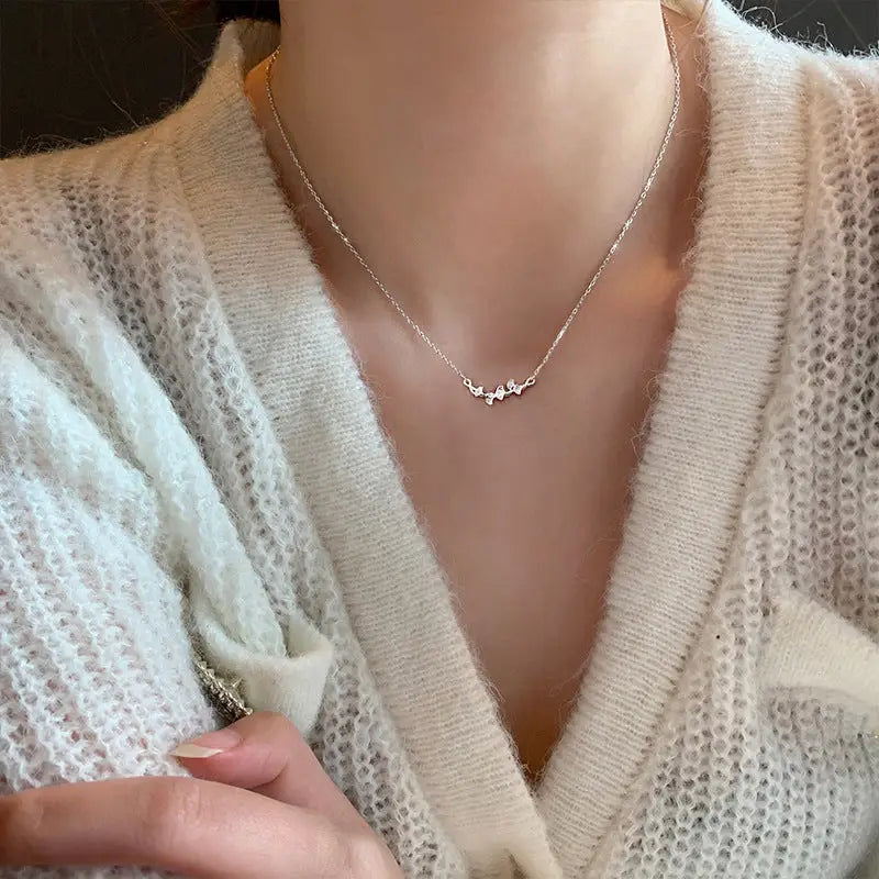Ginkgo Leaf Necklace - Silver