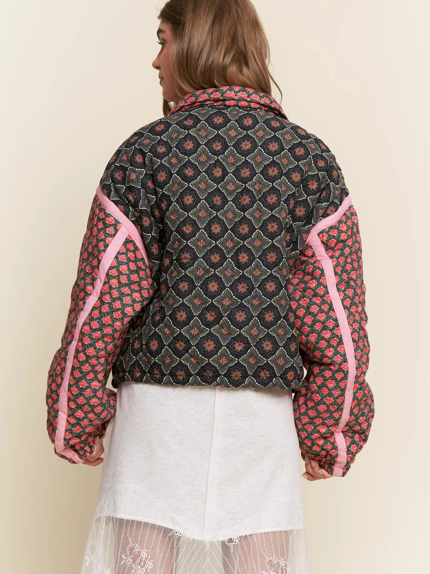 Rose Quilted Padded Jacket