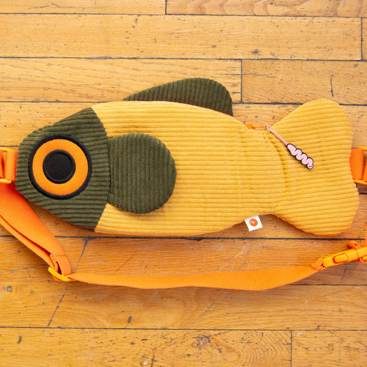 The Fish Bag - Mustard & Forrest Green