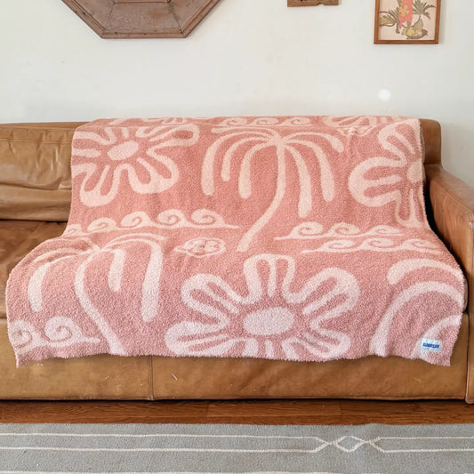 SunDream Plush Throw - Island Blush