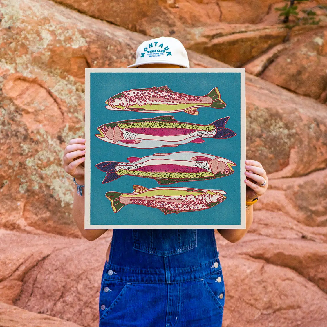 Blue Trout Print - 12" x 12"