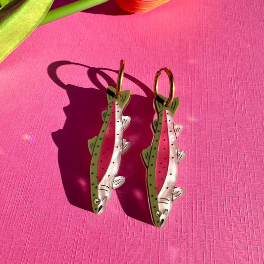 Rainbow Trout Earrings