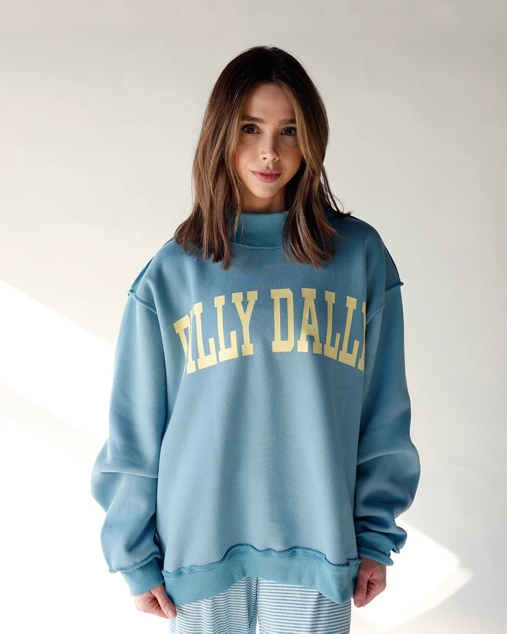 Dilly Dally Sweatshirt - Blue & Yellow