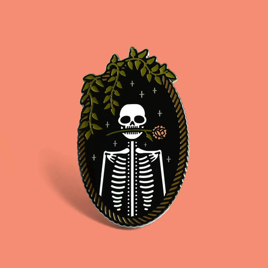Skeleton Enamel Pin