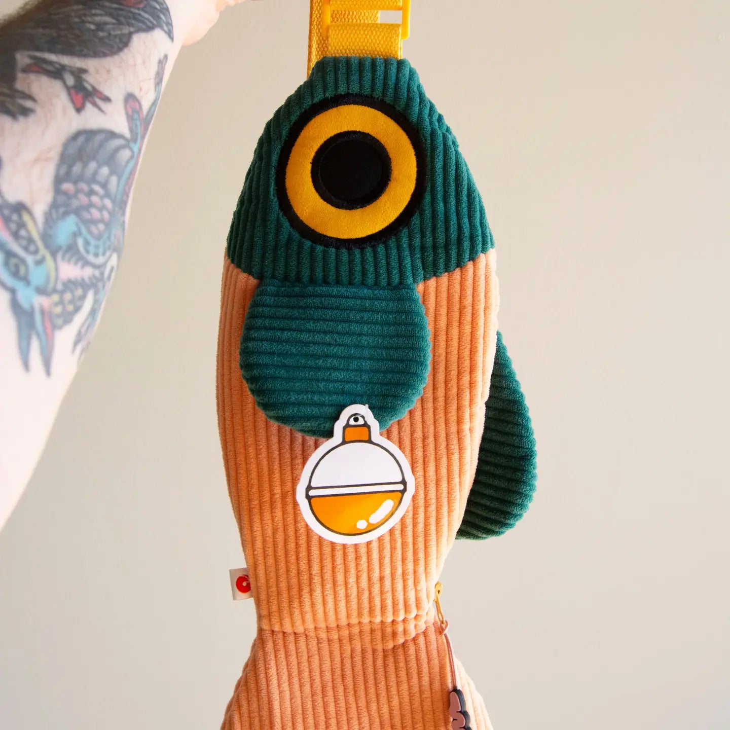 The Fish Bag - Coral & Dark Green