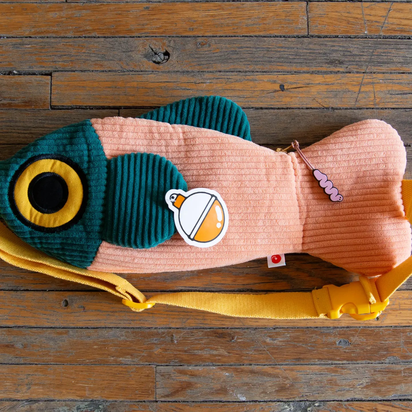 The Fish Bag - Coral & Dark Green