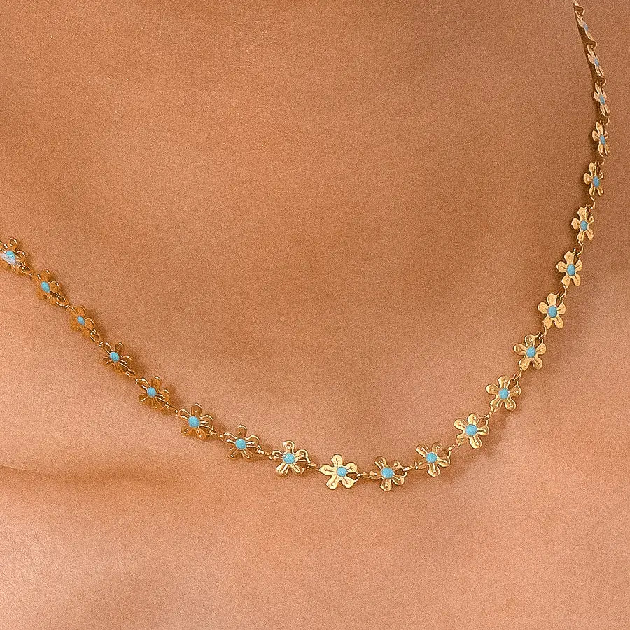 Cyprien 18K Gold Non-Tarnish Daisy Choker
