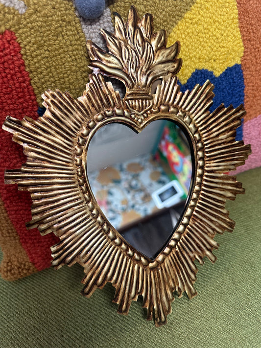 Tin Rays Sacred Heart Mirror Medium