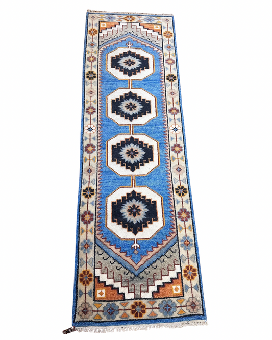 Turkish Wool Rug - 2.6FT x 8FT