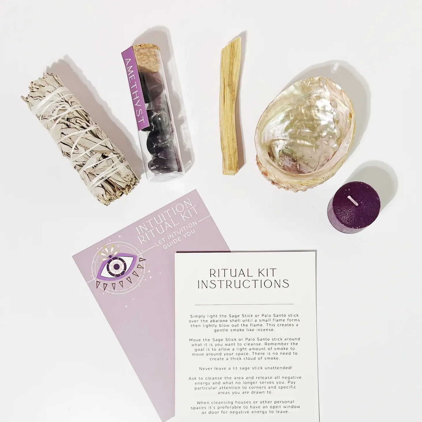 Intuition + Guidance Ritual Spell Kit Protection W/ Amethyst