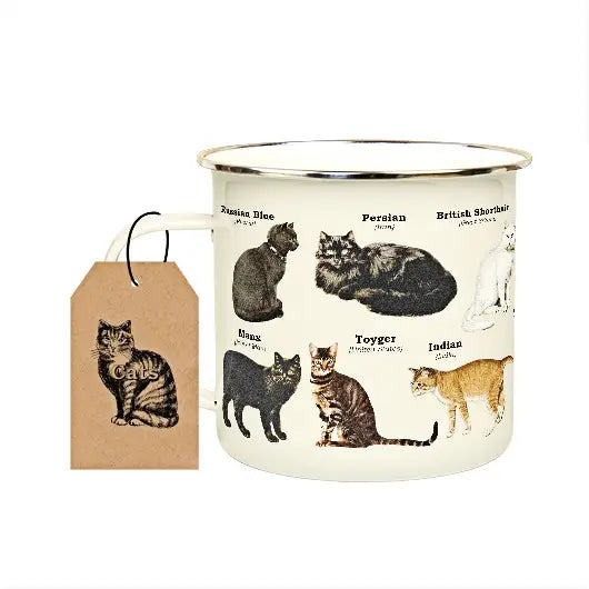 Enamel Cat Camp Mug