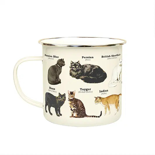 Enamel Cat Camp Mug