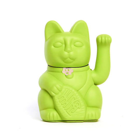 Waving Lucky Cat - Mojito Green - Good Luck To Your Children