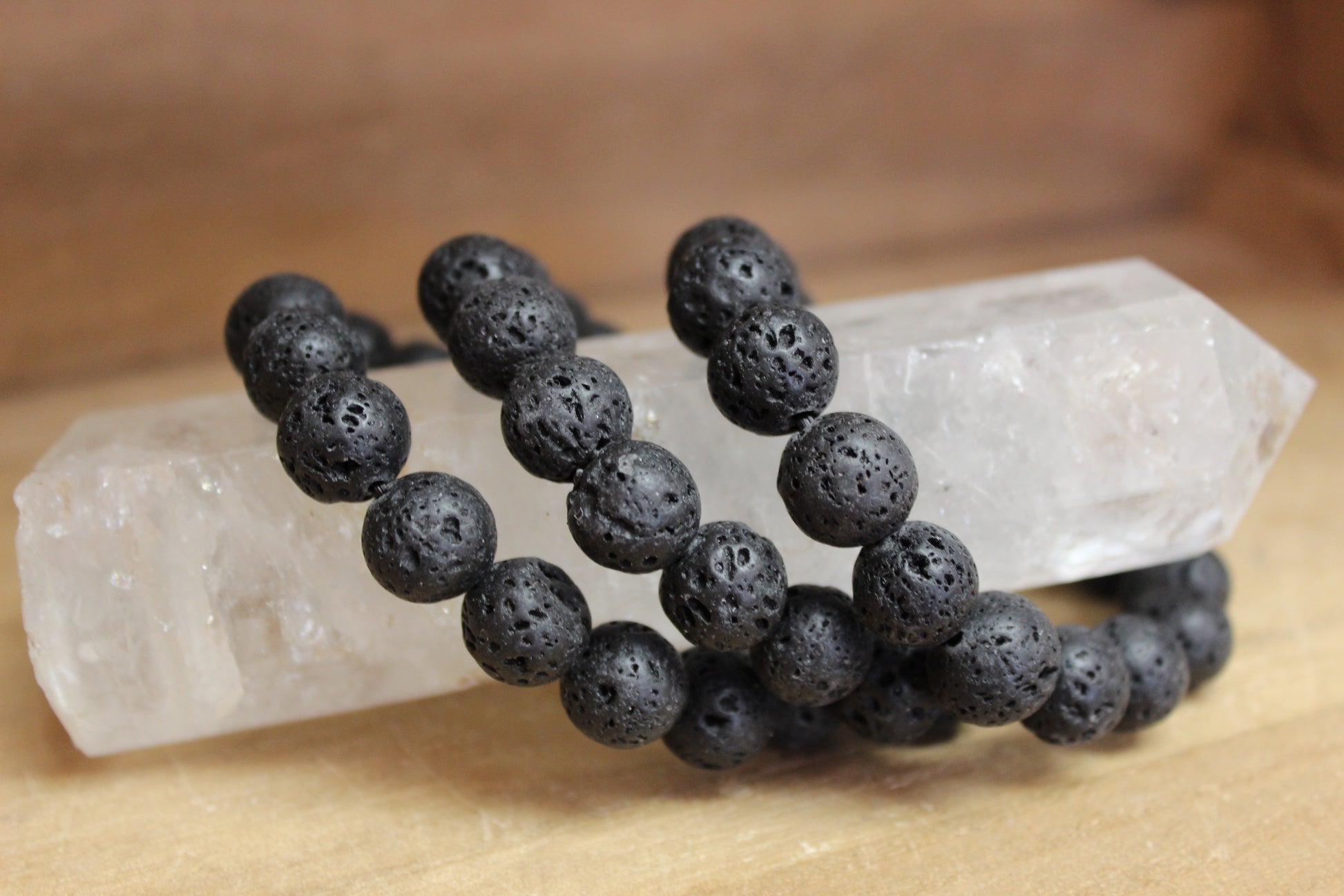 Lava Rock Beaded Bracelet.