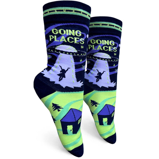 Going Places Alien Socks