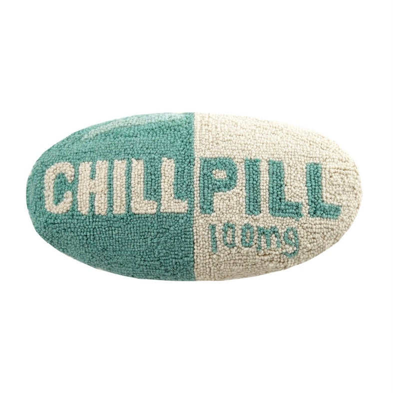Chill Pill Latch Hook Pillow • Green