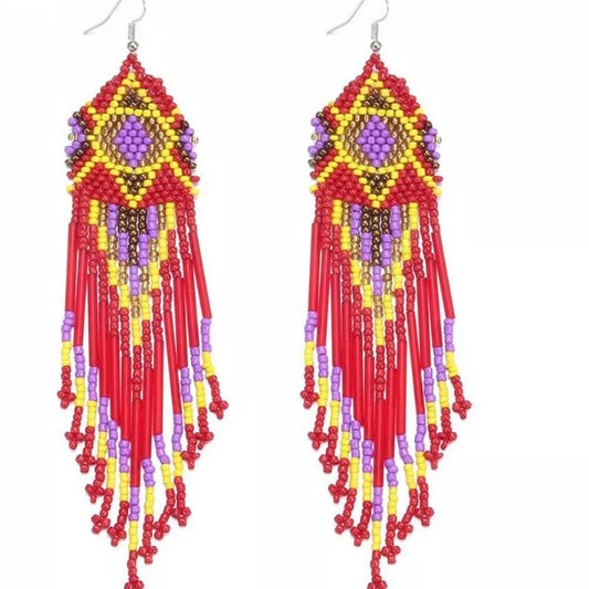 Hand Beaded Earrings - Lola.