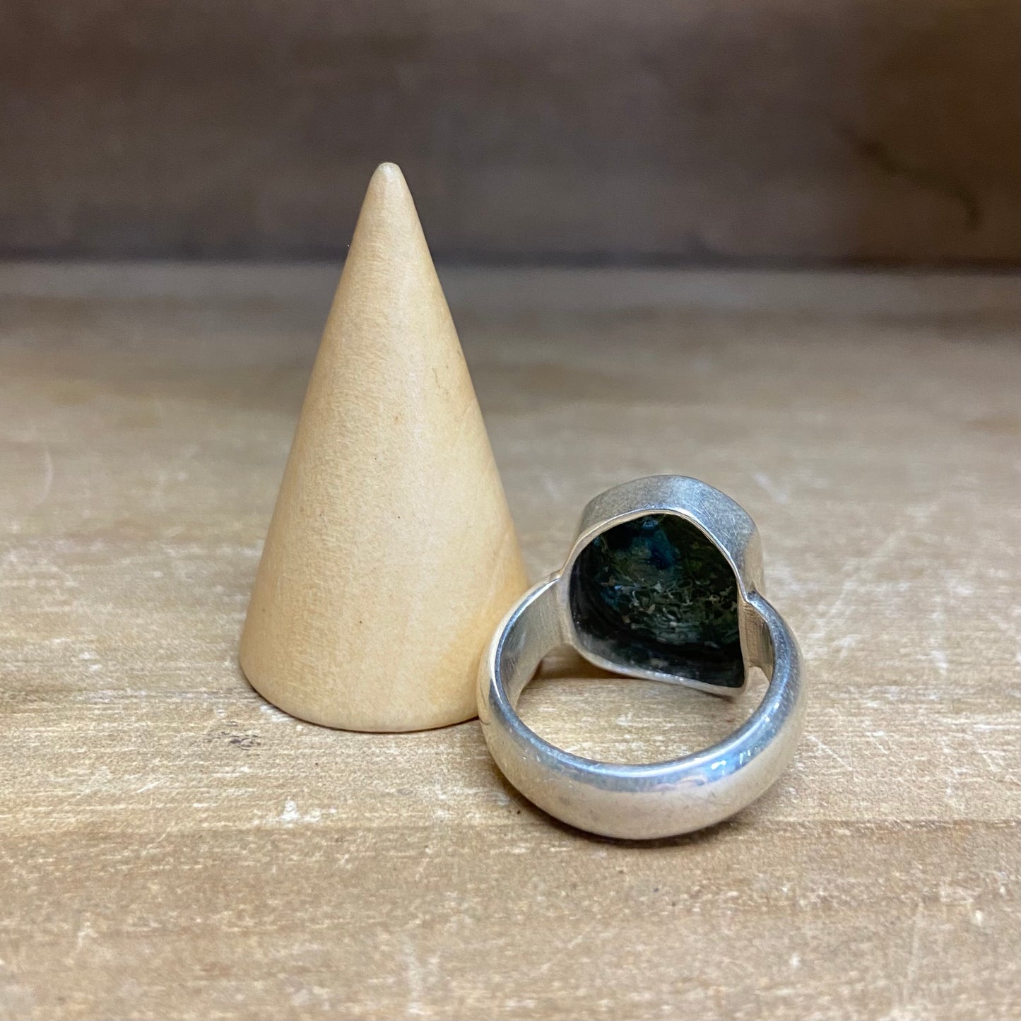 Druzy Agate + Sterling Silver Ring • sz. 8