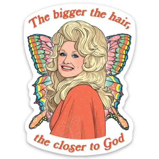 Big Hair Dolly Sticker