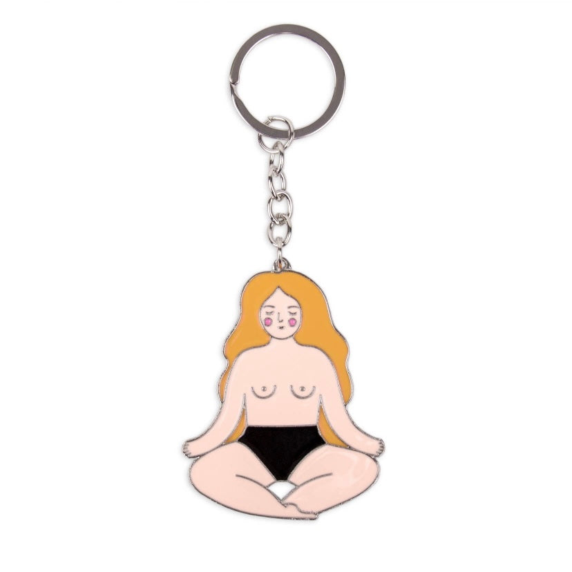 Naked Meditation Key Chain