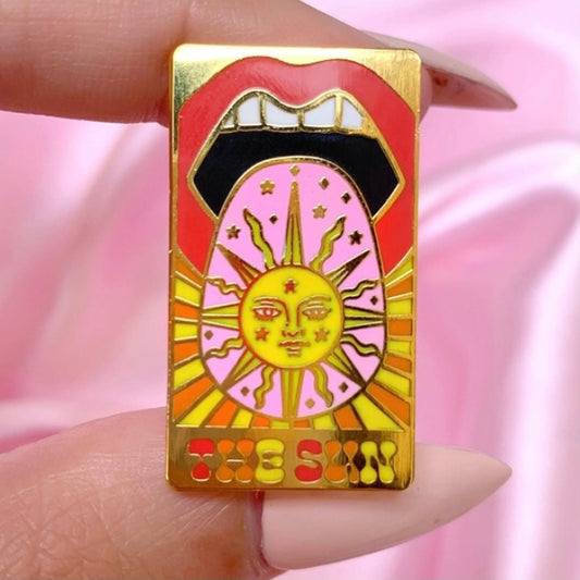 Sun Tarot Card Enamel Pin