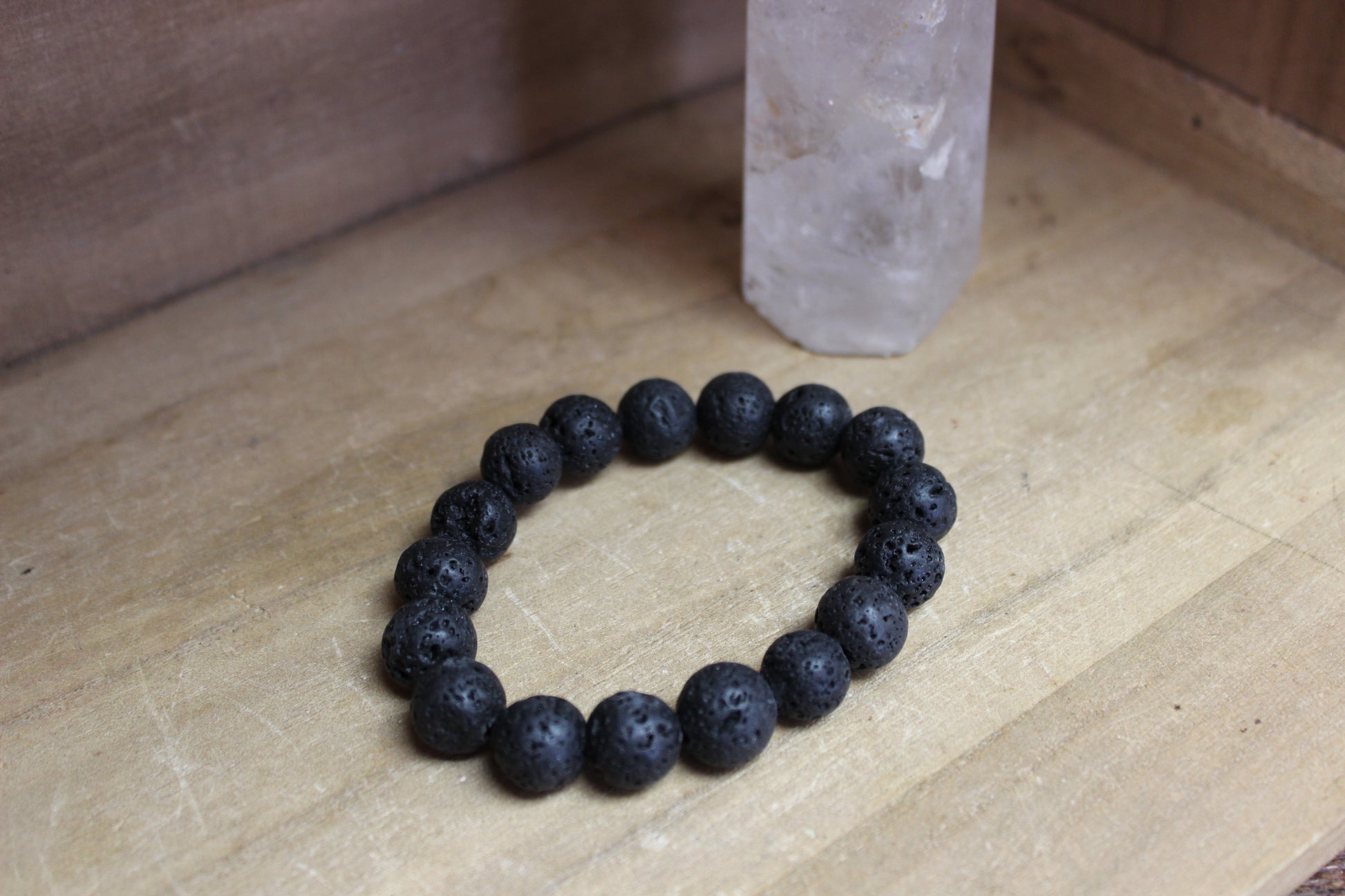 Lava Rock Beaded Bracelet.